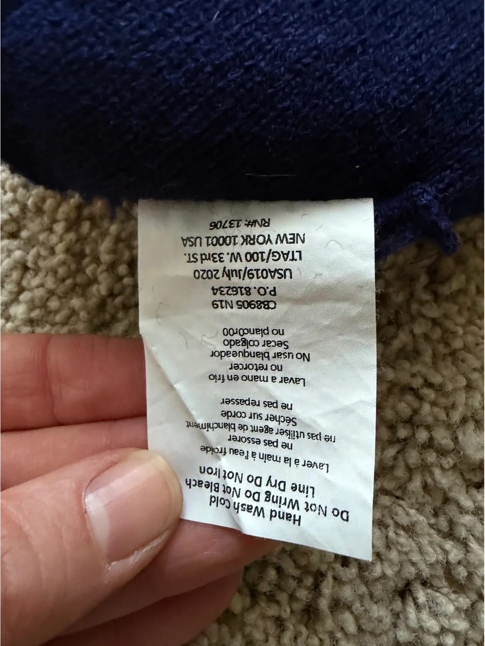 Toddler navy blue Carhartt Watch Hat beanie square logo patch folded cuff